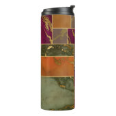 オータムラグジュアリー |幾何学的金ゴールド宝石トーン大理石 タンブラー (回転左)