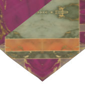 オータムラグジュアリー |幾何学的金ゴールド宝石トーン大理石 テーブルクロス (アングル)