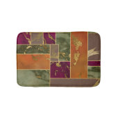 オータムラグジュアリー |幾何学的金ゴールド宝石トーン大理石 バスマット (正面)