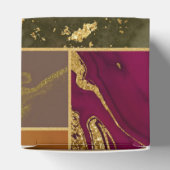 オータムラグジュアリー |幾何学的金ゴールド宝石トーン大理石 フェイバーボックス (上部)