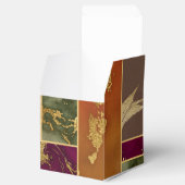 オータムラグジュアリー |幾何学的金ゴールド宝石トーン大理石 フェイバーボックス (オープン)