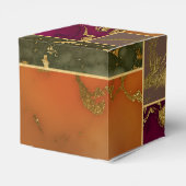 オータムラグジュアリー |幾何学的金ゴールド宝石トーン大理石 フェイバーボックス (裏面サイド)