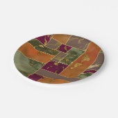 オータムラグジュアリー |幾何学的金ゴールド宝石トーン大理石 ペーパープレート (アングル)