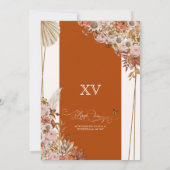 オータムラストオレンジ葉ズキンセアニェラ招待状 招待状 (裏面)