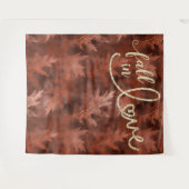 オータムラブ | リュスティックフォトバックドロップ タペストリー (正面(横))