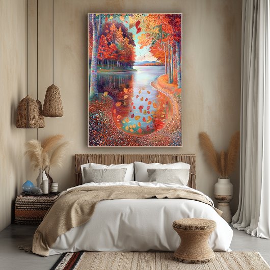 オータムリバーシーンインポインティリストスタイル ポスター