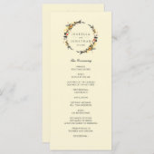 オータムリース | モダンな結婚式のプログラム プログラム (正面/裏面)