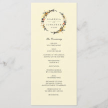 オータムリース | モダンな結婚式のプログラム