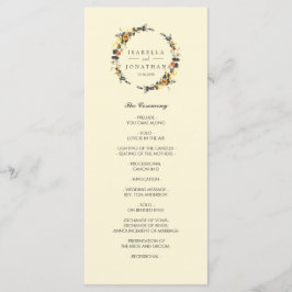 オータムリース | モダンな結婚式のプログラム プログラム