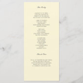 オータムリース | 現代の結婚式プログラム プログラム (裏面)