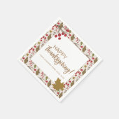 オータムリーフカンパニー 感謝祭おめでとうございます スタンダードカクテルナプキン (角)