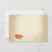 オータムリーフストリングライトバルコニー結婚式の出欠確認 出欠カード (裏面)