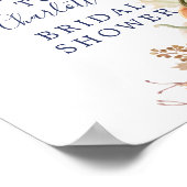 オータムリーフパンプキン ブライダルシャワー ウェルカムサイン ポスター (角)