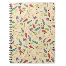 オータムリーフメドレーカラフル秋 ノートブック