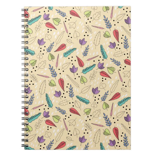 オータムリーフメドレーカラフル秋 ノートブック (正面)