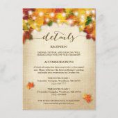 オータムリーフ バルーン ツイリングライト 結婚式 詳細 エンクロージャーカード (正面)