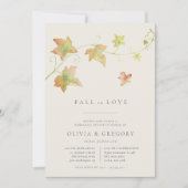 オータムリーフ・フォール・リハーサルディナー 招待状 (正面)