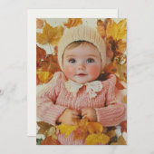 オータムリーフ＆リトルスリーブ | ゴールデンオータム 招待状 (正面/裏面)