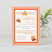 オータムリーフ – 感謝祭ディナー招待状 招待状 (スタンド正面)