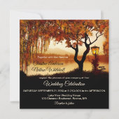 オータムレイクビューランタン結婚式招待状 招待状 (正面)