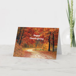 オータムレッドツリーズロードフォト感謝祭 シーズンカード