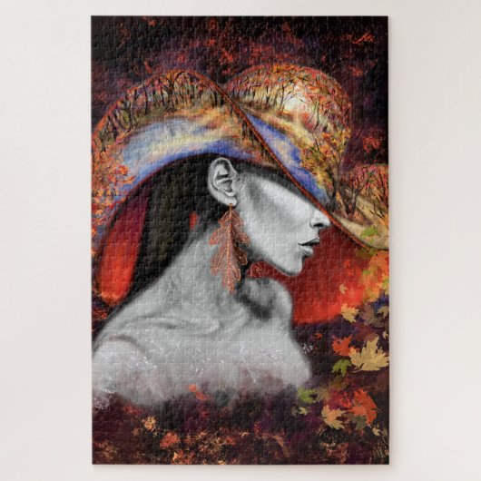 オータムレディパズル絵画ズアート ジグソーパズル (縦)