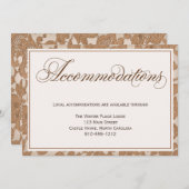 オータムレースのウェディング宿泊施設同封カード 招待状 (正面/裏面)