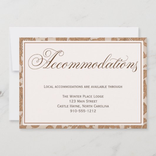 オータムレース結婚の宿泊カード 招待状 (正面)