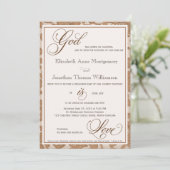 オータムレース 神は愛 キリスト教 ウェディング 招待状 (スタンド正面)