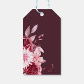 オータムロマンスゴールドフレームフラワーブライダルシャワー ギフトタグ (裏面)