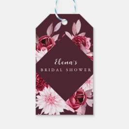 オータムロマンス ゴールドフレーム フラワーブライダルシャワー ギフトタグ