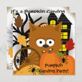 オータムワーウルフハローウィンパーティ招待状 招待状 (正面/裏面)