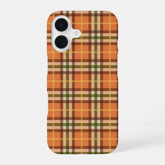オータム柄チェック iPhone 16ケース (裏面)