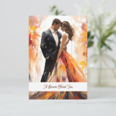 オータム秋の結婚式 芸術的 サンキューカード (スタンド正面)