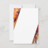 オータム秋の結婚式 芸術的 サンキューカード (裏面)