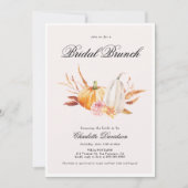 オータム秋パンプキンエレガントフェミニンブライダルブルンチ 招待状 (正面)