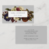 オータム秋ムーディフローラデザイン 名刺 (正面/裏面)