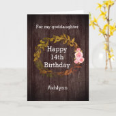 オータム秋誕生日ゴドーター カード (黄色い花)