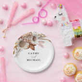 オータム素朴フローラ、秋の結婚式デザート ペーパープレート (パーティー)