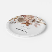 オータム素朴フローラ、秋の結婚式デザート ペーパープレート (アングル)