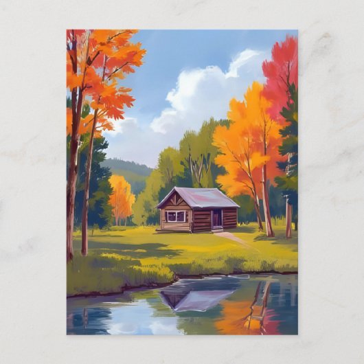 オータム アボード レイクサイド コテージ ポストカード (正面)