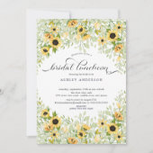 オータム イエロー 向日葵 ブライダル ランチョン 招待状 (正面)