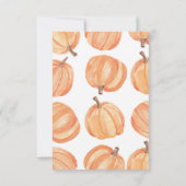 オータム ウェディング レセプション カード 秋の装飾 (裏面)