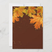 オータム ウェディング 葉 紅葉 エレガント 招待状 (裏面)