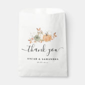 オータム ウォーターカラー パンプキン & フラワーズ フェイバーバッグ (正面)