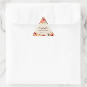 オータム ウォーターカラー フラワーズ ブライダル シャワー 三角形シール (バッグ)