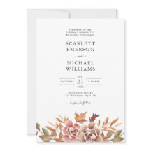 オータム ウォーターカラー フラワー ウェディング