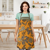 オータム エキゾチック フラワーズ カスタマイズ モノグラム エプロン