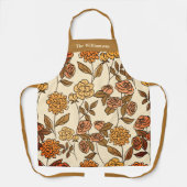 オータム エキゾチック フラワーズ カスタマイズ モノグラム エプロン (正面)