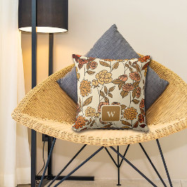 オータム エキゾチック フラワーズ カスタマイズ モノグラム クッション